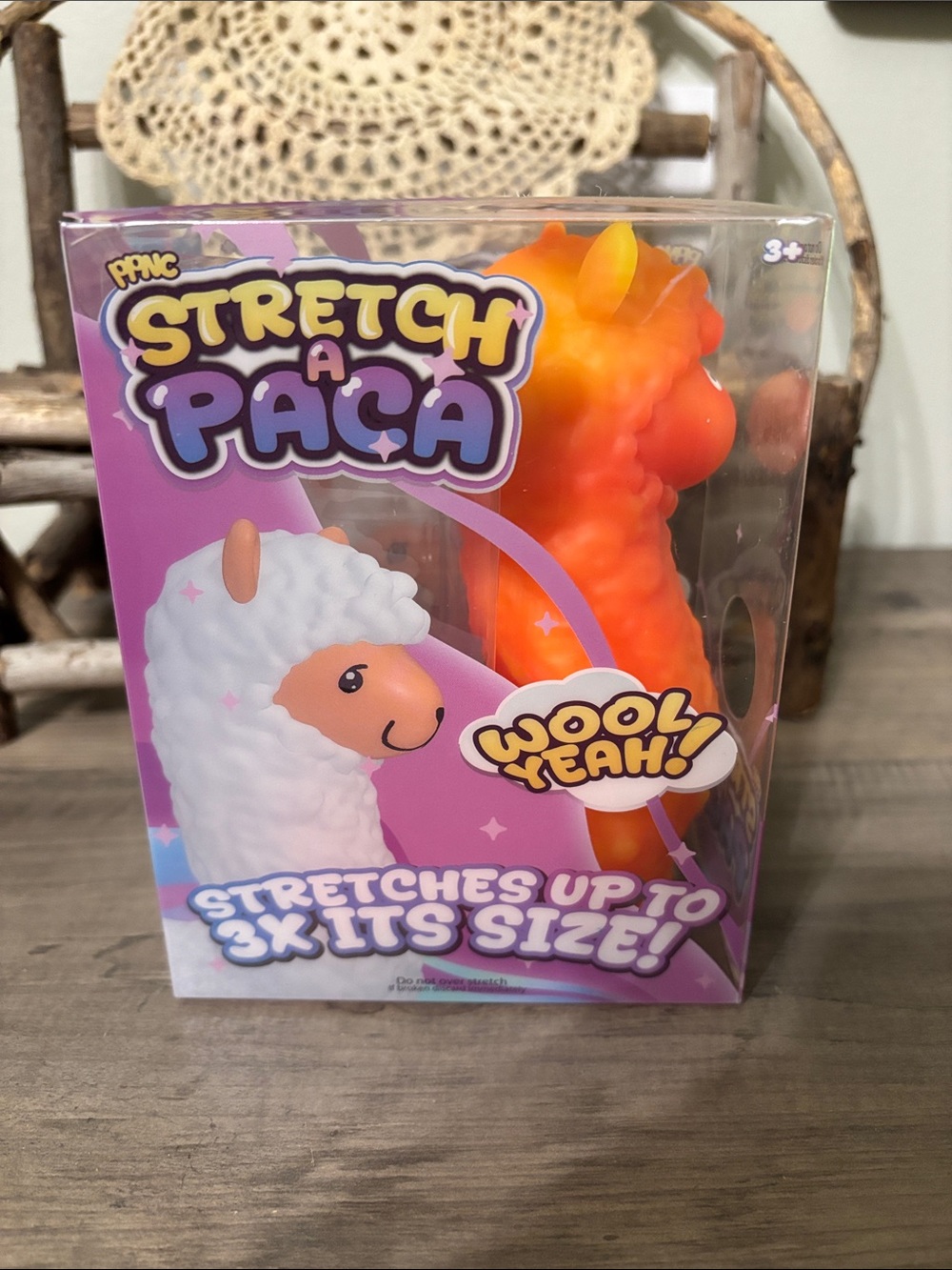 Stretch A Paca Wool Yeah! Stretchy Alpaca Toy - Orange NEW